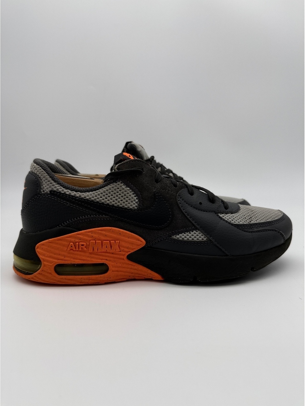 Nike Air Max Excee Mens Running Shoes Iron Grey Dark Smoke Grey Orange Size 7.5